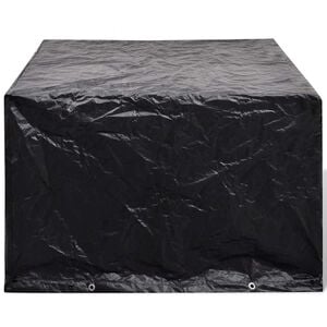 vidaXL Pokrivalo za vrtno pohi&scaron;tvo z 8 obročki 113x113x73 cm