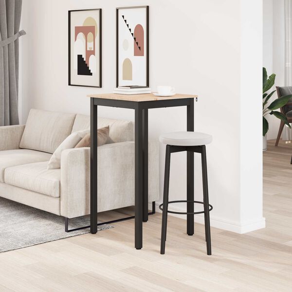 vidaXL Barska miza Naravna 60 x 60 x 105 cm Masivno borovo les