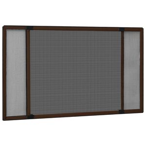 vidaXL Raztegljiv komarnik za okna rjav (100-193)x75 cm