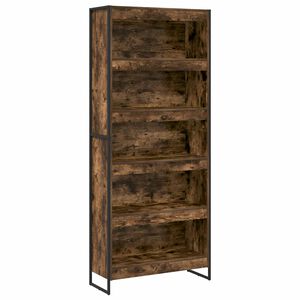 vidaXL Knjigovni omar 80 x 30 x 189,5 cm Inženirski les Dimni hrast