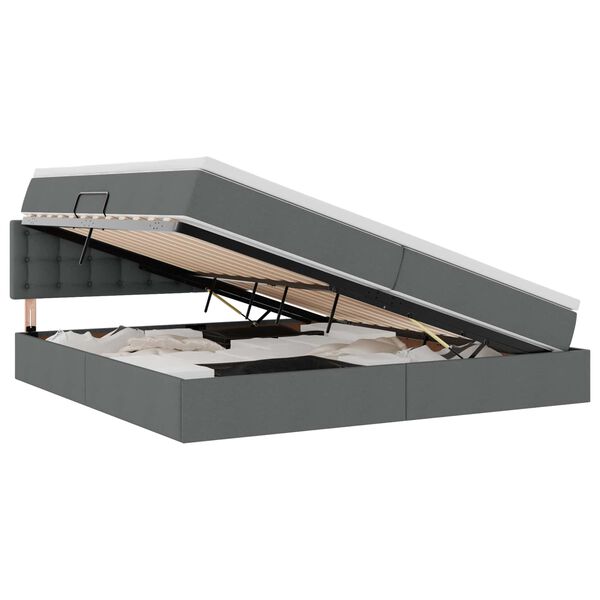 vidaXL Postelja z dodatnim prostorom za shranjevanje in vzmetnico