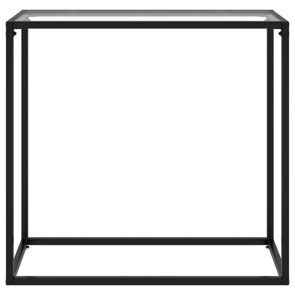 vidaXL Konzolna mizica prozorna 80x35x75 cm kaljeno steklo