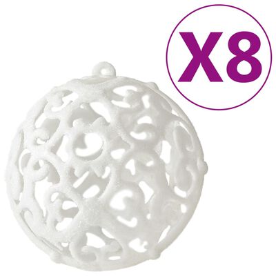 vidaXL Komplet novoletnih bučk 100 kosov bele barve