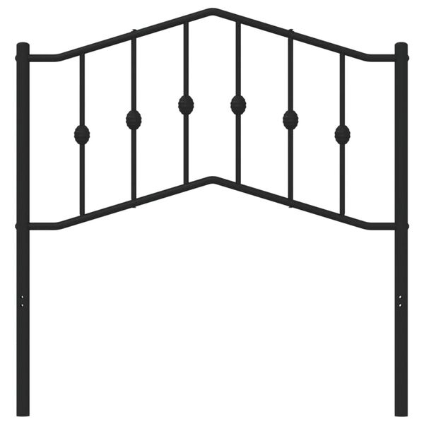 vidaXL Kovinsko posteljno vzglavje črno 90 cm