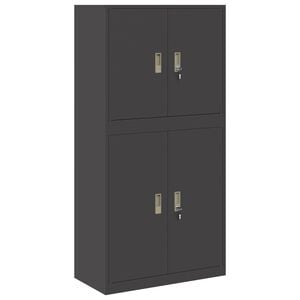 vidaXL Omarica za shranjevanje 2 kos Črna 80 x 40 x 160 cm Jeklo