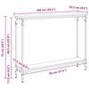 vidaXL Konzolna miza Črna Orehovina 100 x 22,5 x 75 cm Konstruiran les