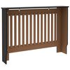 vidaXL Pokrov za radiator črn 112x19x81,5 cm mediapan