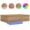 vidaXL Klubska miza Umetni hrast 85 x 55 x 31 cm Konstruiran les