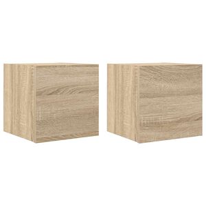 vidaXL Stenske TV omarice 2 kosa sonoma hrast 30,5x30x30 cm