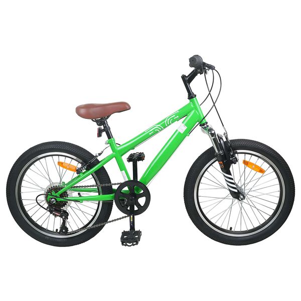vidaXL Kids Mountain Bike 20 Palcev 6-Speed za 5-8 let Zelena