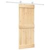 vidaXL Drsna vrata 80 x 210 cm Masiven borov les (neobdelan)