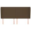 vidaXL Vzglavje z u&scaron;esi temno rjavo 183x23x118/128 cm blago