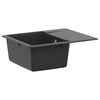 vidaXL Enojno pomivalno korito Granit 56 x 46 x 19 cm Grafitno siva