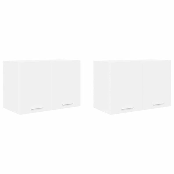 vidaXL Viseča omarica 2 pcs Bela 60 x 31 x 40 cm Konstruiran les