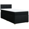 vidaXL Box spring postelja z vzmetnico črna 80x200 cm blago