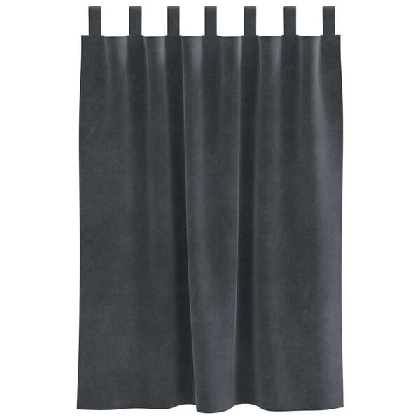 vidaXL Zatemnitvene zavese 2 pcs Svetlo siva 140 x 140 cm Žamet