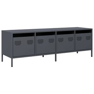vidaXL TV omarica antracitna 135x39x43,5 cm hladno valjano jeklo