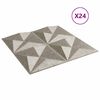 vidaXL Stenske plo&scaron;če 24 pcs Origami Betonski 50 x 50 cm XPS Pena