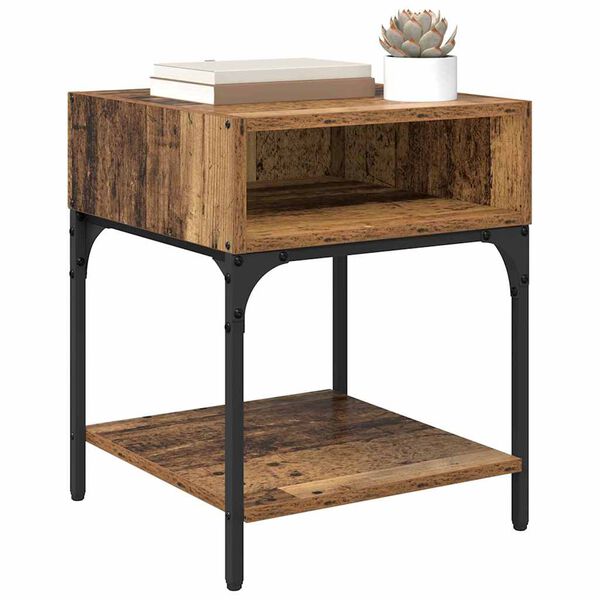 vidaXL Nočna omarica Star les 40 x 40 x 50 cm Konstruiran les