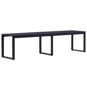 vidaXL Vrtna klop 180 cm PS plo&scaron;ča črna