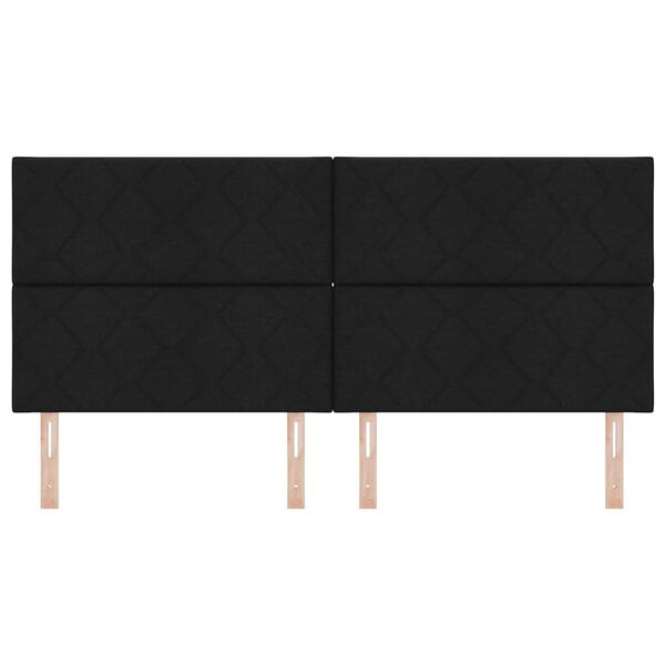 vidaXL Vzglavje z vzglavjem Črna 200 cm Umjetno usnje