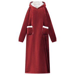 vidaXL Odeja s kapuco Bordeaux rdeča M Flis in flanel