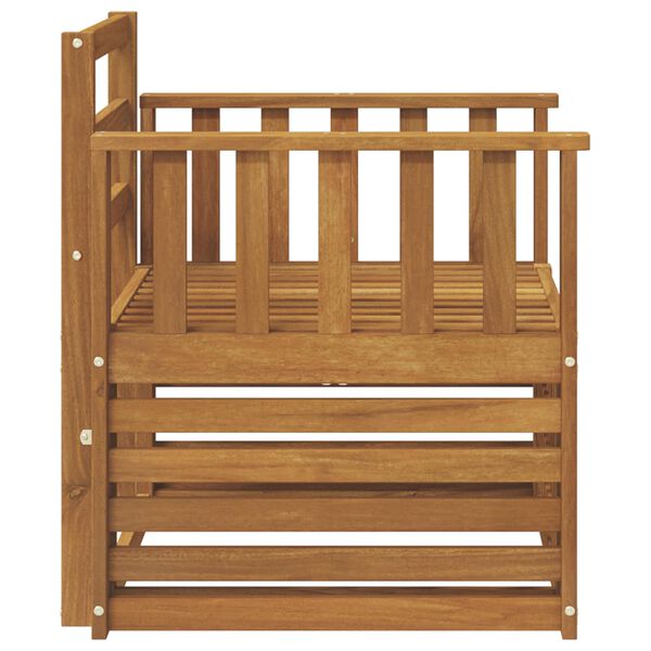 vidaXL Zunanja garnitura za sedenje Naravna 71 x 63 x 73 cm