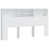vidaXL Vzglavna omarica bela 180x19x103,5 cm