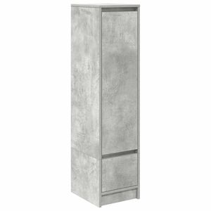 vidaXL Visoka omara betonsko siva 29,5x34x119,5 cm inženirski les