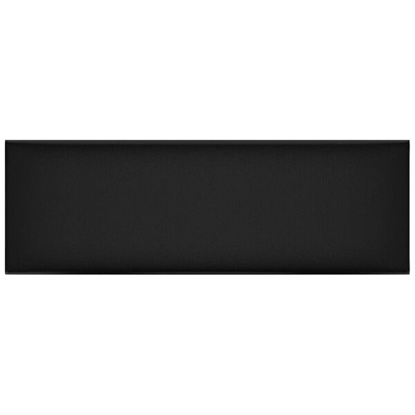 vidaXL Stenski paneli 12 kosov črni 90x30 cm umetno usnje 3,24 m&sup2;