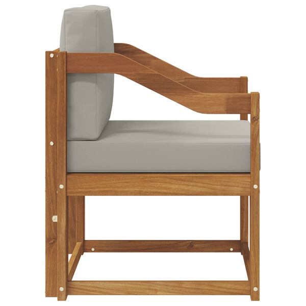 vidaXL Zunanji kavč Masivno akacijevo les in poliester