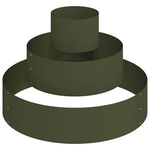 vidaXL Vrtni lonček Oljčno zelena 90 x 90 x 20 cm Mlinjeni jeklo