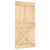 vidaXL Drsna vrata NARVIK Naravna in črna 100 x 210 cm (213,5 cm)