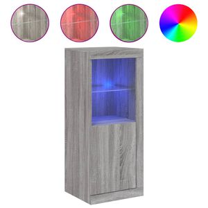 vidaXL Komoda z LED lučkami siva sonoma 41x37x100 cm