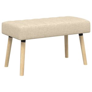 vidaXL Bench z kanalnim oblazinjenjem Krem 80 x 40 x 46 cm Blago