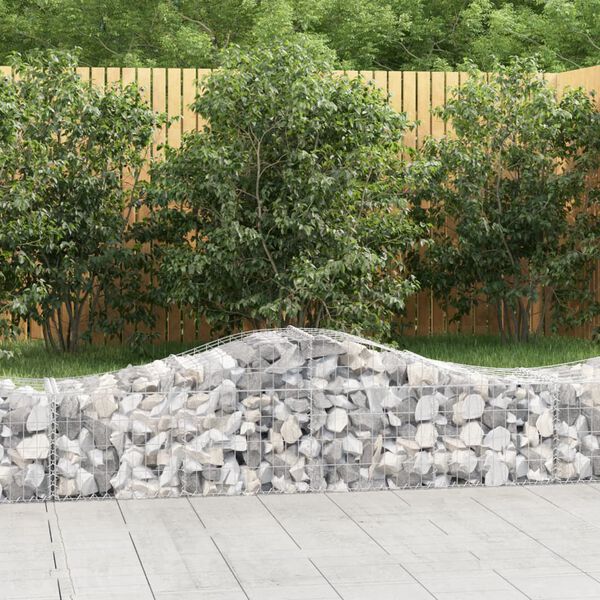 vidaXL Obokane gabion košare 3 kosi 200x50x40/60 cm pocinkano železo