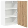 vidaXL Viseča omarica z vrati Artisan hrast in bela 50 x 31 x 80 cm