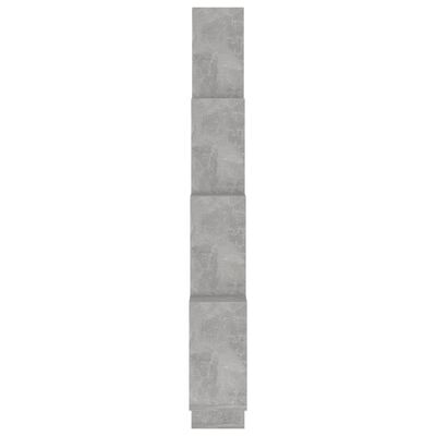 vidaXL Stenska polica kockasta betonsko siva 90x15x119 cm iverna pl.