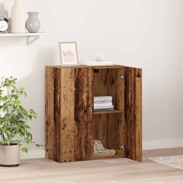 vidaXL Pisarni&scaron;ka omara s polico Črna Orehovina 70 x 32 x 77.5 cm