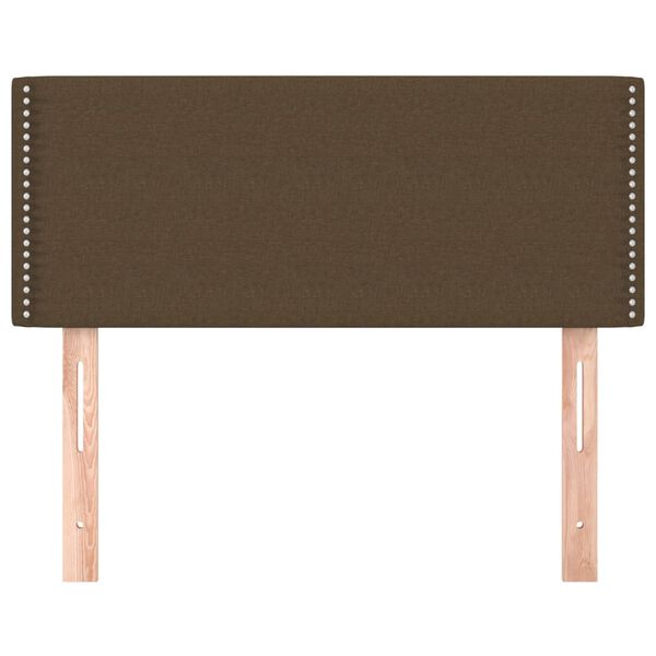vidaXL Posteljno vzglavje temno rjavo 80x5x78/88 cm blago