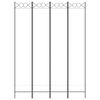 vidaXL Paravan 4-delni bel 160x220 cm blago