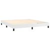 vidaXL Box spring postelja z vzmetnico bel 160x200 cm umetno usnje