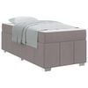 vidaXL Konstrukcija postelje Taupe 90 x 200 cm blago