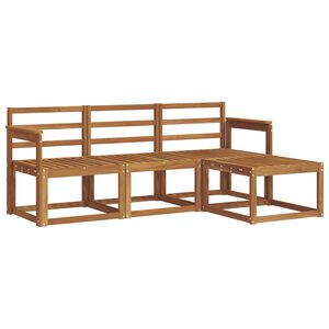 vidaXL Zunanja garnitura za sedenje 4 pcs Naravna