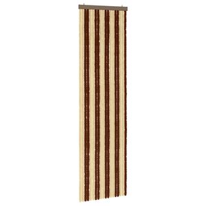 vidaXL Zaslon proti insektom Chenille Rjava in bež 56 x 200 cm 100% PP