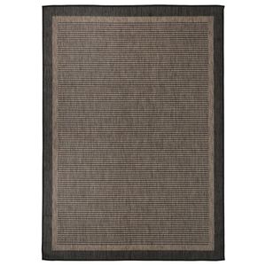 vidaXL Zunanja preproga plo&scaron;čato tkanje 120x170 cm temno rjava