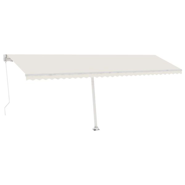 vidaXL Prostostoječa ročno zložljiva tenda 600x350 cm krem