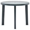 vidaXL Vrtna miza zelena 89 cm plastika