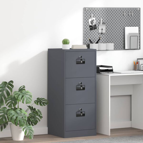 vidaXL Kabinet za datoteke s predalom Antracit 45,5 x 42 x 106,5 cm
