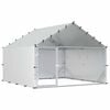 vidaXL Koko&scaron;njak s streho Srebrna 200 x 200 x 150 cm Pocinkano jeklo